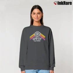 Women’s Disney Epcot 90s Vintage Relaxed Sweatshirt in charcoal | Soft, Laid-Back Vibe