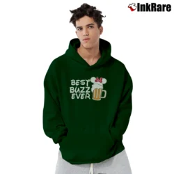 Men’s Disney Epcot Couples Food And Wine Mickey Minnie Pullover Hoodie in forest green | Cozy, Durable, Modern Fit