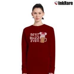 Women’s Disney Epcot Couples Food And Wine Mickey Minnie Long-Sleeve Top in maroon | Sleek, Versatile, All-Season