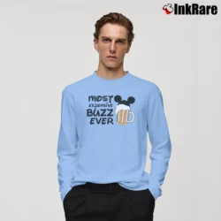 Men’s Disney Epcot Food And Wine Couples Matching Mickey Minnie Long-Sleeve Shirt in light blue | Sleek, Lightweight, Year-Round Wear