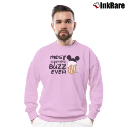 Men’s Disney Epcot Food And Wine Couples Matching Mickey Minnie Crewneck Sweatshirt in light pink | Cozy Fabric, Clean Style