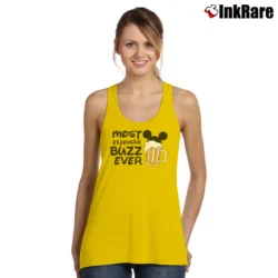 Women’s Disney Epcot Food And Wine Couples Matching Mickey Minnie Tank Top in yellow | Lightweight, Movement-Friendly