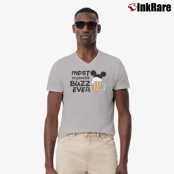 Men’s Disney Epcot Food And Wine Couples Matching Mickey Minnie V-Neck Tee in sport grey | Sharp, Breathable, Everyday Staple