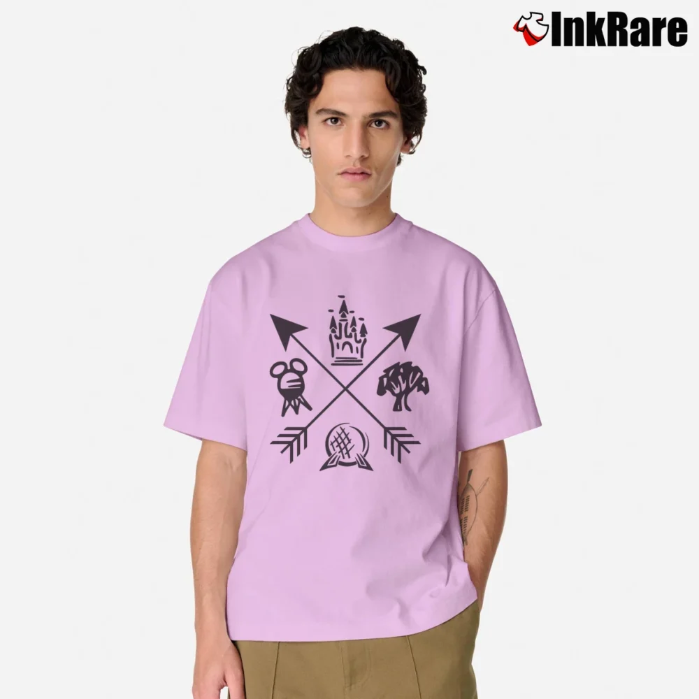 Men’s Disney Family Trip Walt Disney World Graphic Classic T-Shirt in light pink | Soft, Breathable Everyday Wear