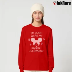 Women’s Disney Family Vacation I'm Just Here To Pay For Everything Mickey Mouse Long-Sleeve Top in red | Sleek, Versatile, All-Season