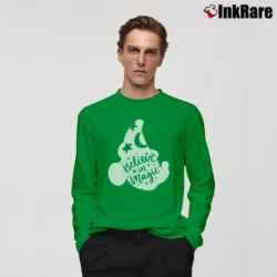 Men’s Disney Fantasmic Sorcerer Mickey Mouse Disneyland Long-Sleeve Shirt in irish green | Sleek, Lightweight, Year-Round Wear