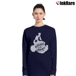 Women’s Disney Fantasmic Sorcerer Mickey Mouse Disneyland Long-Sleeve Top in navy | Sleek, Versatile, All-Season