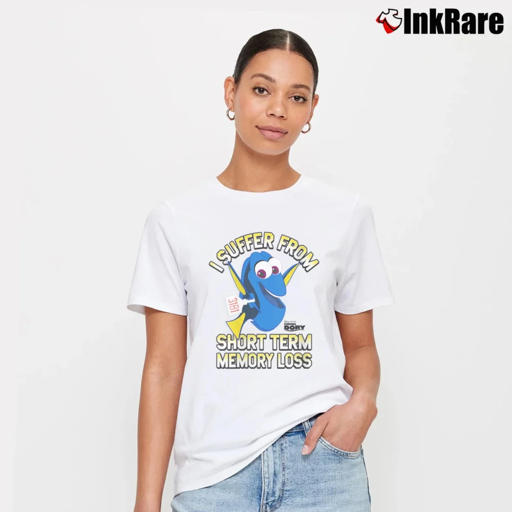 Women’s Disney Finding Dory Memory Loss Signature T-Shirt in white | Soft, Flattering Fit