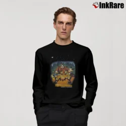Men’s Disney Fort Wilderness Mickey Goofy Chip Dale Long-Sleeve Shirt in black | Sleek, Lightweight, Year-Round Wear