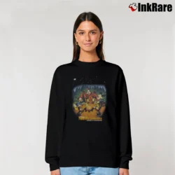 Women’s Disney Fort Wilderness Mickey Goofy Chip Dale Relaxed Sweatshirt in black | Soft, Laid-Back Vibe