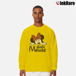 Men’s Disney Gigi Mouse Mickey Minnie Long-Sleeve Shirt in yellow | Sleek, Lightweight, Year-Round Wear