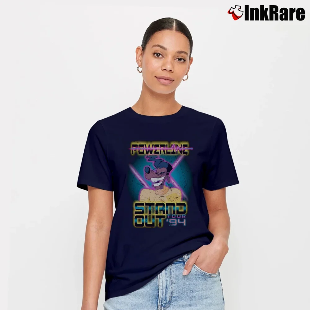 Women’s Disney Goofy Movie Powerline T-Shirt in navy | Soft, Flattering Fit