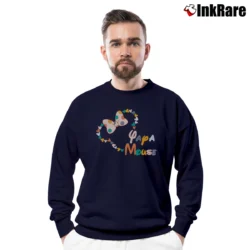 Men’s Disney Grandma Mickey Head Mother's Day Trip Crewneck Sweatshirt in navy | Cozy Fabric, Clean Style