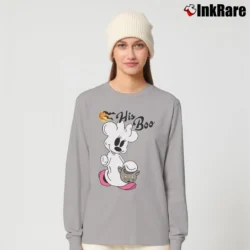 Women’s Disney Halloween Couples Her Boo His Boo Mickey Minnie Long-Sleeve Top in sport grey | Sleek, Versatile, All-Season