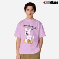 Men’s Disney Halloween Couples Her Boo His Boo Mickey Minnie Classic T-Shirt in light pink | Soft, Breathable Everyday Wear