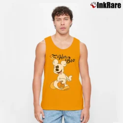 Men’s Disney Halloween Couples Her Boo His Boo Mickey Minnie Tank Top in orange | Breathable, Active-Friendly Design