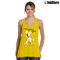 Women’s Disney Halloween Couples Her Boo His Boo Mickey Minnie Tank Top in yellow | Lightweight, Movement-Friendly