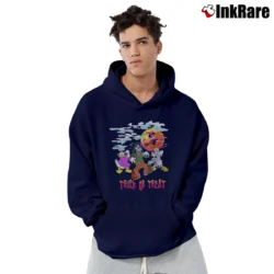Men’s Disney Halloween Mickey Minnie Mouse Trick Or Treat Pullover Hoodie in navy | Cozy, Durable, Modern Fit