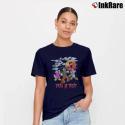 Women’s Disney Halloween Mickey Minnie Mouse Trick Or Treat Signature T-Shirt in navy | Soft, Flattering Fit