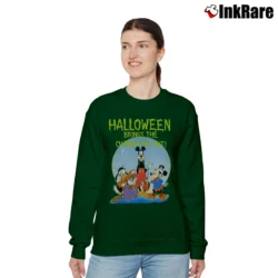 Women’s Disney Halloween Oct 31st Mickey Donald Goofy Costume Relaxed Sweatshirt in forest green | Soft, Laid-Back Vibe
