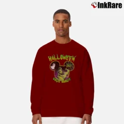 Men’s Disney Halloween Oogie Boogie Bash Mickey Head Long-Sleeve Shirt in maroon | Sleek, Lightweight, Year-Round Wear