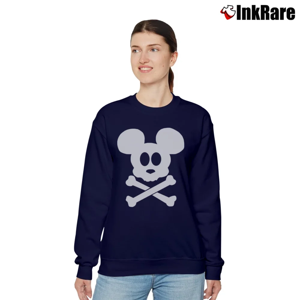 Women’s Disney Halloween Pirates Of The Caribbean Mickey Mouse Relaxed Sweatshirt in navy | Soft, Laid-Back Vibe