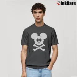 Men’s Disney Halloween Pirates Of The Caribbean Mickey Mouse Classic T-Shirt in charcoal | Soft, Breathable Everyday Wear