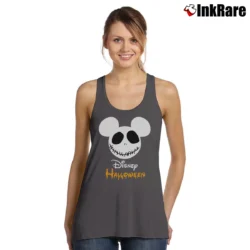 Women’s Disney Halloween Skeleton Mickey Mouse Family Matching Mickey Tank Top in charcoal | Lightweight, Movement-Friendly