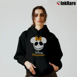 Women’s Disney Halloween Skeleton Mickey Mouse Family Matching Minnie Cozy Hoodie in black | Warm, Structured, Stylish