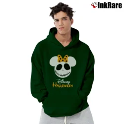 Men’s Disney Halloween Skeleton Mickey Mouse Family Matching Minnie Pullover Hoodie in forest green | Cozy, Durable, Modern Fit