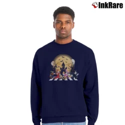 Men’s Disney Halloween Spooky Season Mickey Mouse Pumpkin Crewneck Sweatshirt in navy | Cozy Fabric, Clean Style
