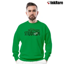 Men’s Disney Hollywood Studios Mickey Mouse Family Trip Crewneck Sweatshirt in irish green | Cozy Fabric, Clean Style