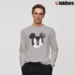 Men’s Disney Mad Mickey Mouse Long-Sleeve Shirt in sport grey | Sleek, Lightweight, Year-Round Wear