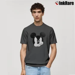 Men’s Disney Mad Mickey Mouse Classic T-Shirt in charcoal | Soft, Breathable Everyday Wear