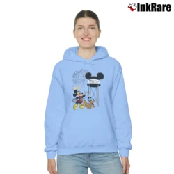 Women’s Disney MGM Mickey Pluto Graphic Cozy Hoodie in light blue | Warm, Structured, Stylish