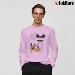 Men’s Disney MGM Mickey Pluto Graphic Long-Sleeve Shirt in light pink | Sleek, Lightweight, Year-Round Wear