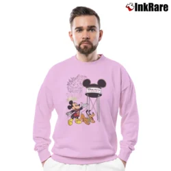 Men’s Disney MGM Mickey Pluto Graphic Crewneck Sweatshirt in light pink | Cozy Fabric, Clean Style