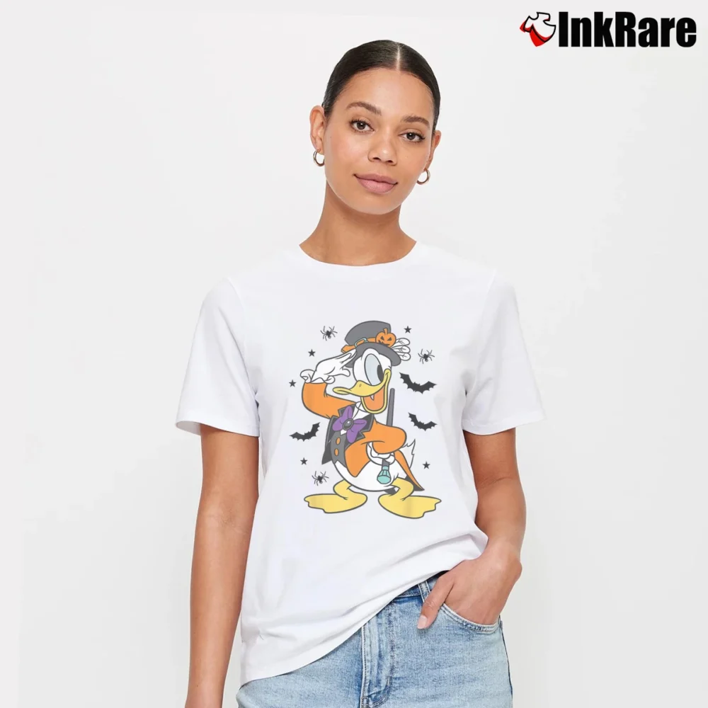 Women’s Disney Mickey And Friends Donald Duck Halloween Costume T-Shirt in white | Soft, Flattering Fit