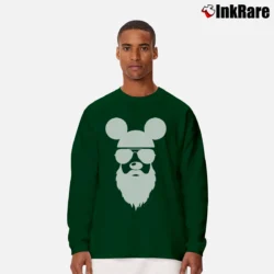 Men’s Disney Mickey Beard Sunglasses Graphic Long-Sleeve Shirt in forest green | Sleek, Lightweight, Year-Round Wear