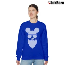 Women’s Disney Mickey Beard Sunglasses Graphic Relaxed Sweatshirt in royal blue | Soft, Laid-Back Vibe