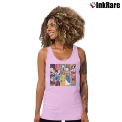 Women’s Disney Mickey Minnie Pluto Donald Goofy Funny Graphic Tank Top in light pink | Lightweight, Movement-Friendly