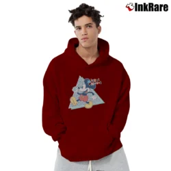 Men’s Disney Mickey Mouse 90s Nostalgia Retro Pullover Hoodie in maroon | Cozy, Durable, Modern Fit