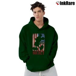 Men’s Disney Mickey Mouse American Flag 1928 Graphic Pullover Hoodie in forest green | Cozy, Durable, Modern Fit