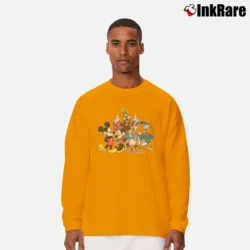 Men’s Disney Mickey Mouse And Friends Long-Sleeve Shirt in orange | Sleek, Lightweight, Year-Round Wear