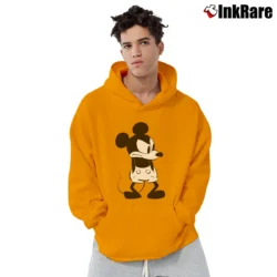 Men’s Disney Mickey Mouse Angry Pullover Hoodie in orange | Cozy, Durable, Modern Fit