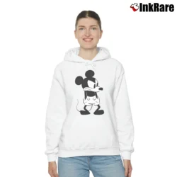 Women’s Disney Mickey Mouse Angry Cozy Hoodie in white | Warm, Structured, Stylish