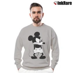 Men’s Disney Mickey Mouse Angry Crewneck Sweatshirt in sport grey | Cozy Fabric, Clean Style