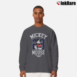 Men’s Disney Mickey Mouse Athletic Dept EST.1928 Graphic Long-Sleeve Shirt in charcoal | Sleek, Lightweight, Year-Round Wear