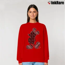 Women’s Disney Mickey Mouse Bandana Relaxed Sweatshirt in red | Soft, Laid-Back Vibe