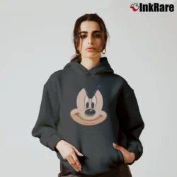 Women’s Disney Mickey Mouse Big Face Smile Cozy Hoodie in charcoal | Warm, Structured, Stylish